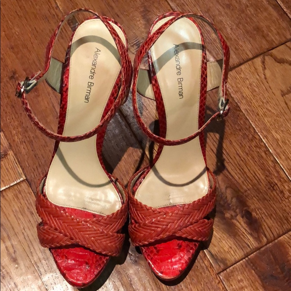 Red Alexander Berman high heel shoes